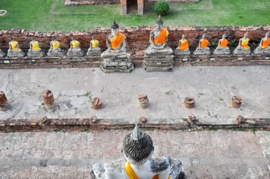 Antik Resim Buda heykeli ayutthaya, Tayland