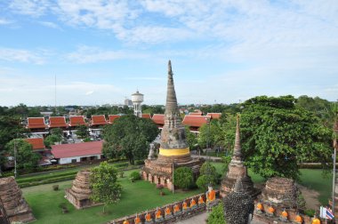 Antik Resim Buda heykeli ayutthaya, Tayland