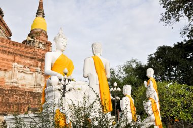 Antik Resim Buda heykeli ayutthaya, Tayland