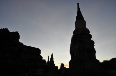 Antik Resim Buda heykeli ayutthaya, Tayland