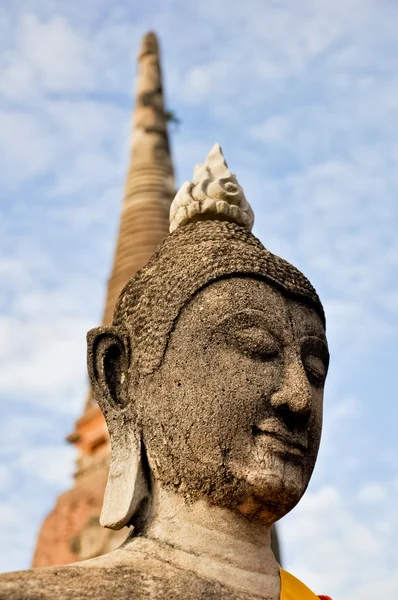 Oude afbeelding Boeddhabeeld in ayutthaya thailand — Stockfoto
