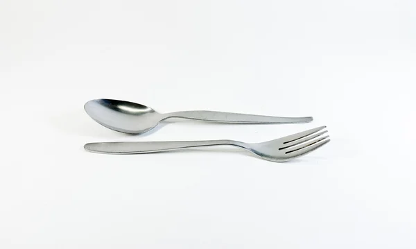 Fork, spoon — Stockfoto