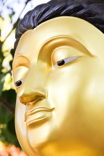 Lachende gezicht van Boeddha beeld — Stockfoto