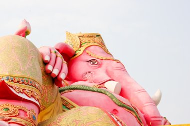 görüntü ganesh pembe wat samarn, chachoengsao, thailand.