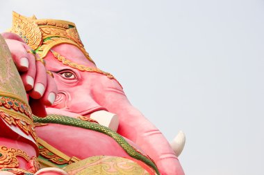 görüntü ganesh pembe wat samarn, chachoengsao, thailand.