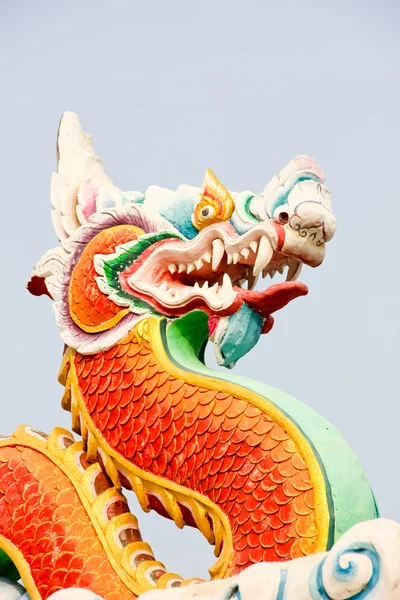 Chinese style decoration with stucco ,WatSamarn,Chachaengsao,Tha — Stock Photo, Image