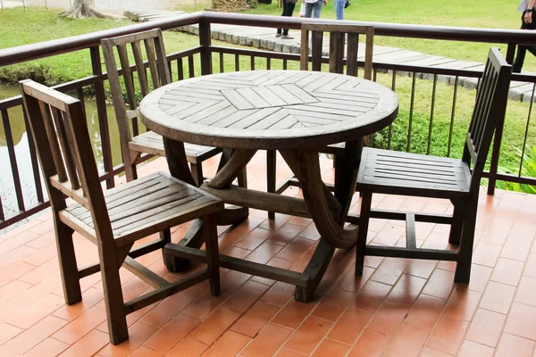 A mesa de café ao ar livre — Fotografia de Stock