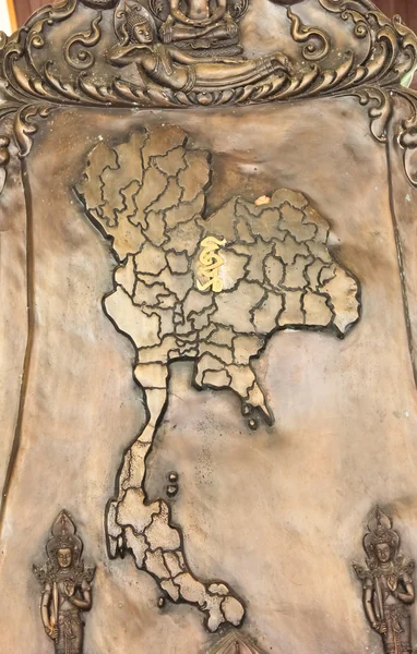 タイの像の地図 — ストック写真