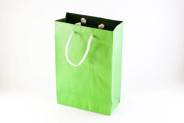 La bolsa de papel verde —  Fotos de Stock