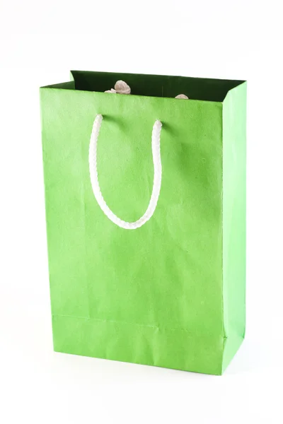 The green paper bag — Stock Photo, Image
