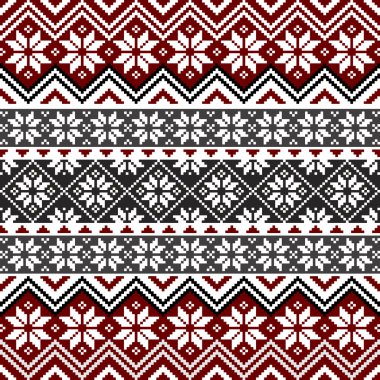 Nordic snowflake pattern clipart