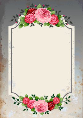 Vintage roses background clipart