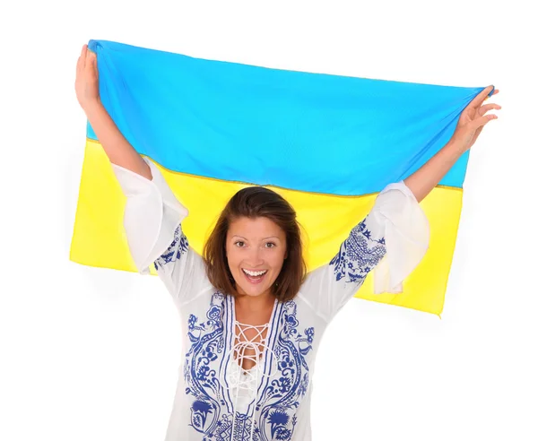 Ukrainian fan — Stock Photo, Image