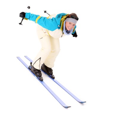 I love skiing! clipart