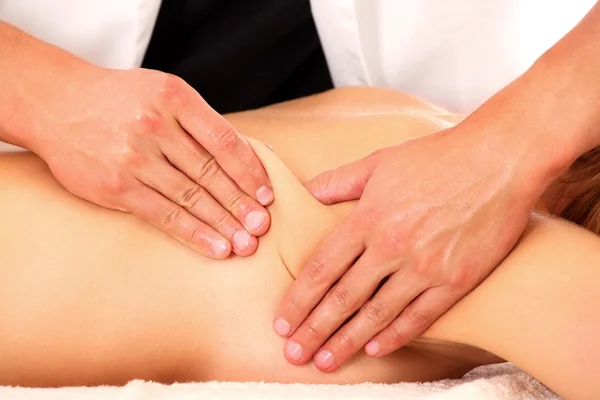 Professional back massage — Stock Photo, Image