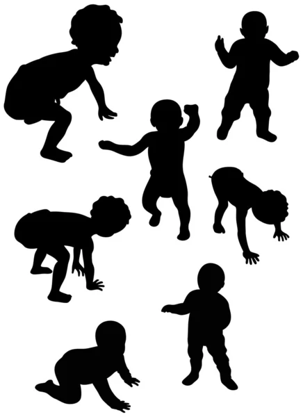 Primeros pasos del bebé 2 — Archivo Imágenes Vectoriales