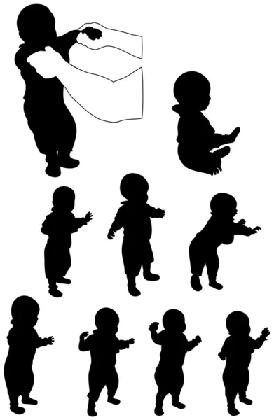 婴儿的第一步 — 图库矢量图片