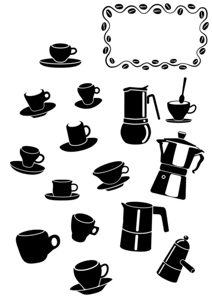 Elementos de café — Archivo Imágenes Vectoriales