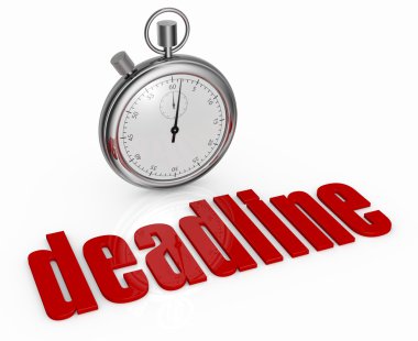 Concept of deadline clipart