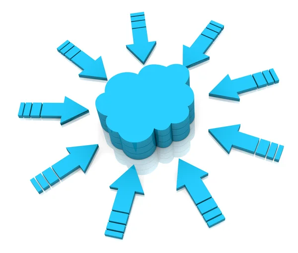 Cloud computing — Stockfoto