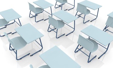 School desks clipart