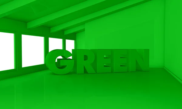 Концепція зеленого будинку — стокове фото