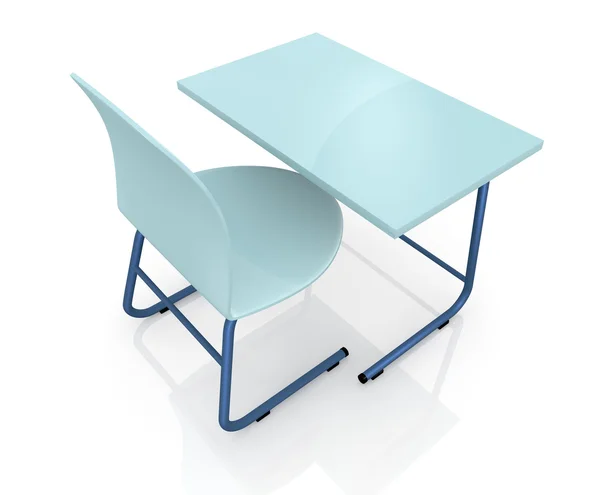 Skolskrivbord och stol — Stockfoto