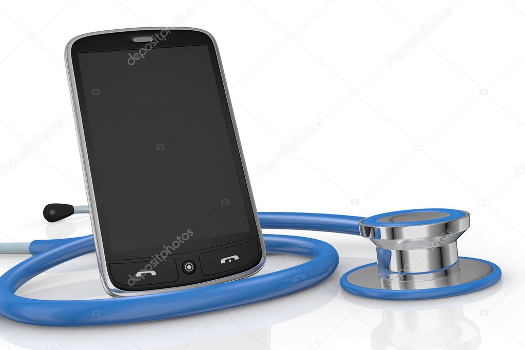 Smartphone and stethoscope