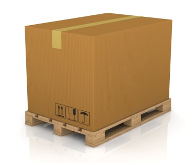 Pallet and carton box clipart