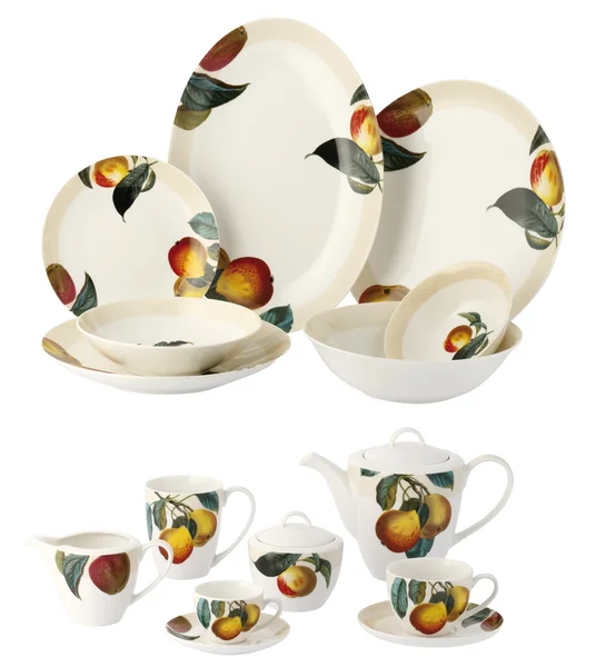 Keramické talíře a poháry — Stock fotografie