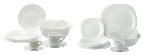 陶瓷盘子和杯子 — 图库照片