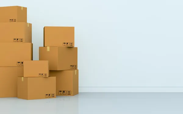 Pila de cajas de cartón —  Fotos de Stock