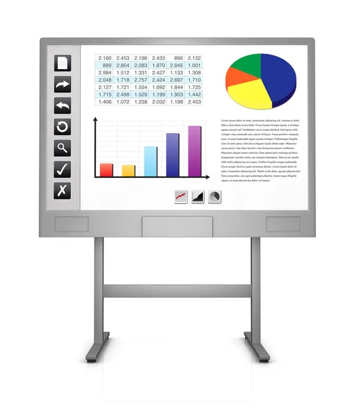 Interactieve whiteboard — Stockfoto