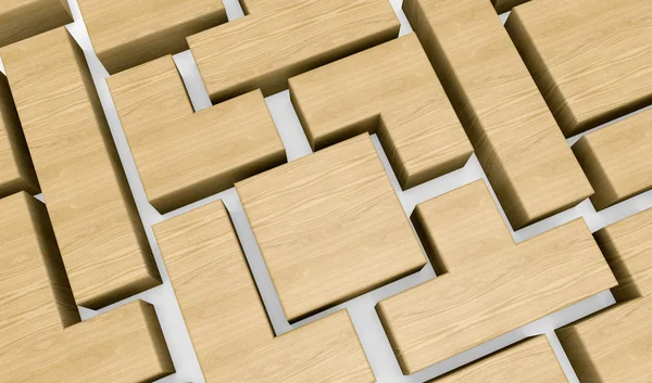 Puzzle drewniane bloku — Zdjęcie stockowe