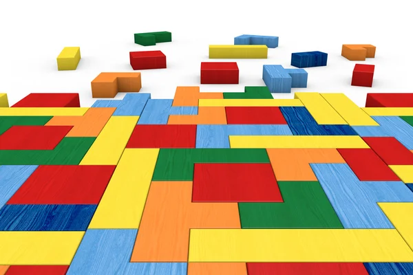 Puzzle bloc en bois — Photo