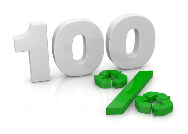 Conceito de reciclagem a 100% — Fotografia de Stock