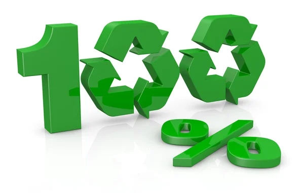 100 percent recycling concept — Stock Photo, Image