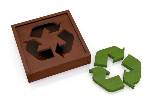 Símbolo del reciclaje como juguete — Foto de Stock