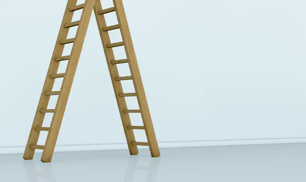 Uma parede com uma escada — Fotografia de Stock