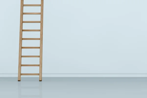 Eine Wand mit einer Leiter — Stockfoto