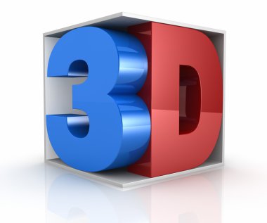 Concept of 3d movie technology clipart