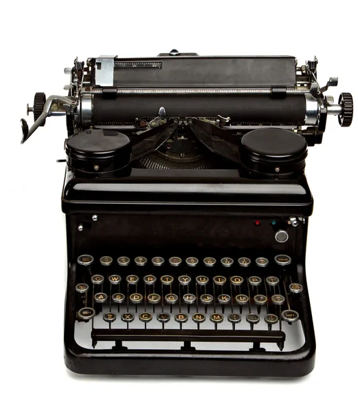 Old Style Typewriter Isolated on White — Stock Photo, Image