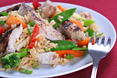 Chicken Stir Fry Rice clipart