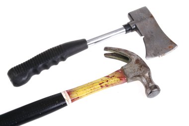 Hammer and axe clipart