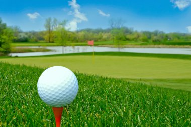 Golf ball on the ground clipart