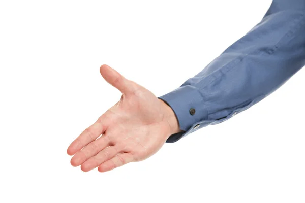 Handshake gesture from Businessman — Stock Photo, Image