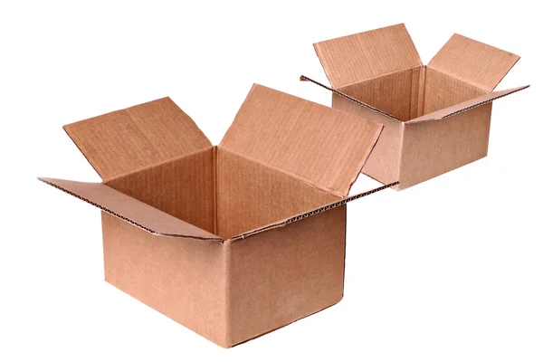 Два пакувальні коробки — стокове фото