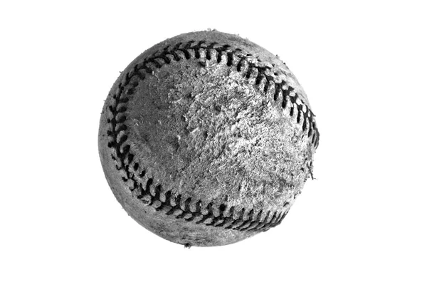 Мяч бейсбол на белом фоне — стоковое фото