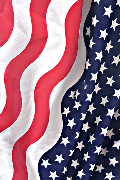 Американський прапор тканина — стокове фото