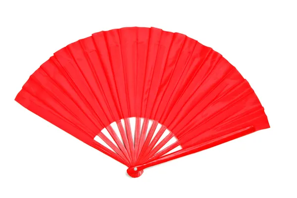 红色装饰中国纸扇 — 图库照片